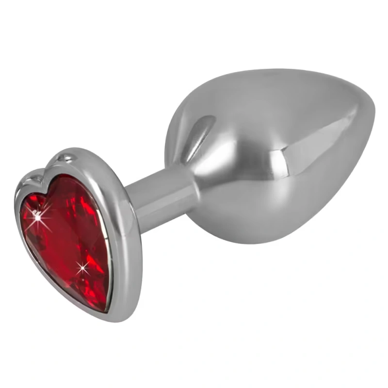 Plug anal en acier inoxydable à diamant rouge