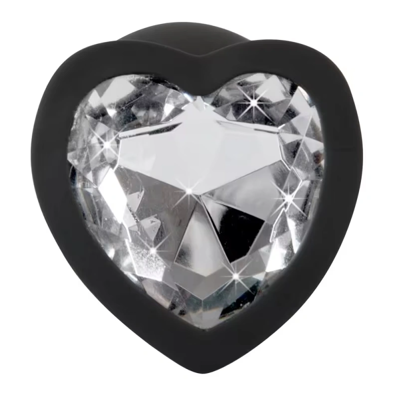 Butt Plug en silicone diamon noir