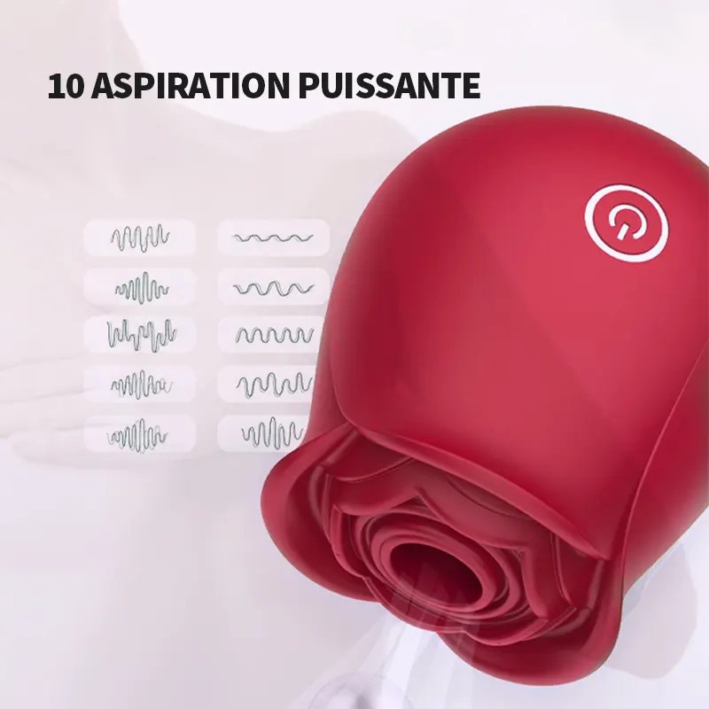 Rose Toy avec 10 modes d'aspiration
